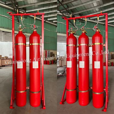 คุณภาพ  Network Type IG55 Inert Gas Fire Suppression System with 150-300 Bar Operating Pressure -10-50°C Storage Temperature and Audible And Visual Alarm โรงงาน