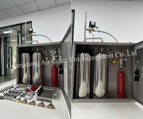 คุณภาพ  Wet Chemical Kitchen Fire Extinguishing System Single And Double Bottle Group โรงงาน