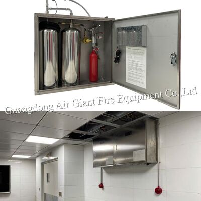 คุณภาพ  Double Bottles Commercial Kitchen Hood Fire Suppression System For Grease Ducts โรงงาน