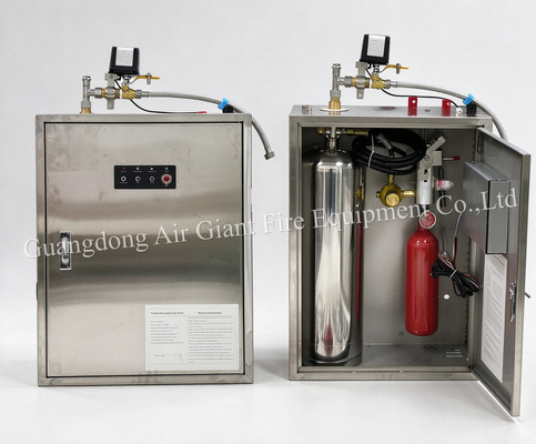 คุณภาพ  Single Bottle Fully Automatic Commercial Kitchen Fire Suppression System โรงงาน