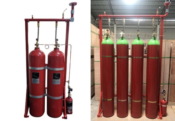 80Ltr IG 541 ระบบดับเพลิงก๊าซเฉื่อยสำหรับห้องโทรคมนาคม