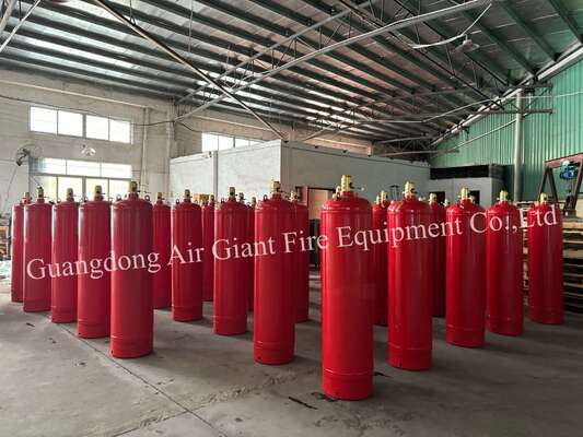 ระบบดับเพลิงอัตโนมัติ FM200 ซิลินเดอร์ไม่มีมลพิษ สําหรับห้องสมุด